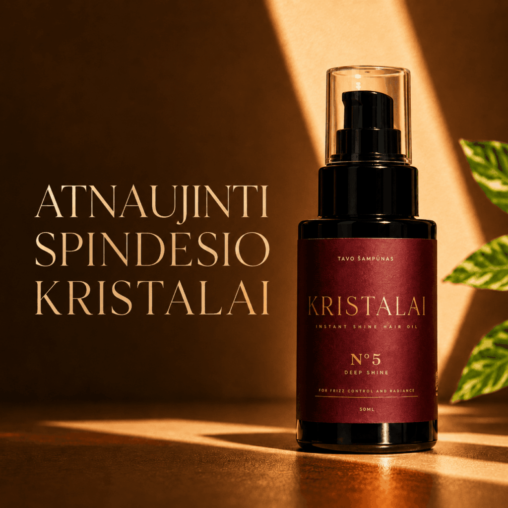 Žvilga, bet neapsunkina: aliejukas Spindesio Kristalai™