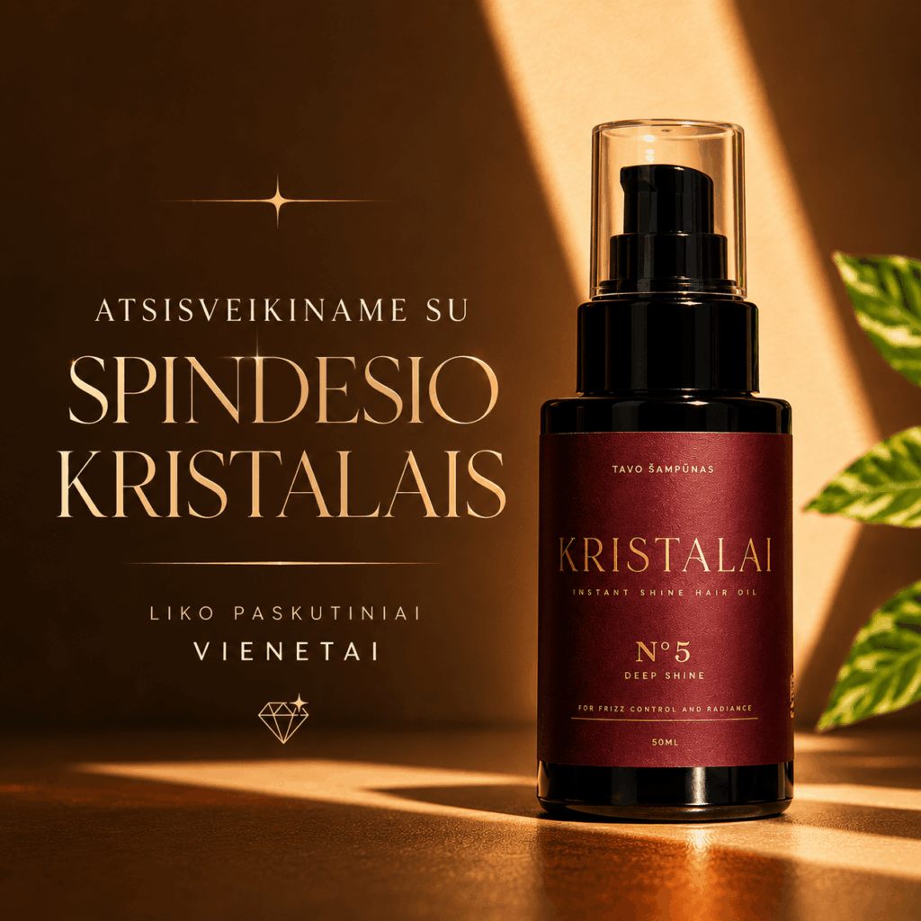 Žvilga, bet neapsunkina: Spindesio Kristalai™ - aliejukas sausiems ir pavargusiems galiukams, 50 ml