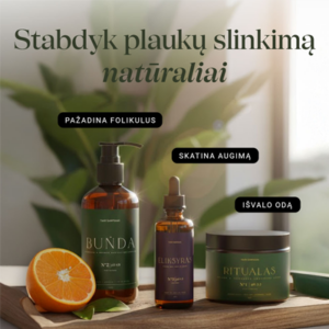 Augimo Aktyvatorius™ – Rinkinys Slenkantiems, Silpniems Plaukams.